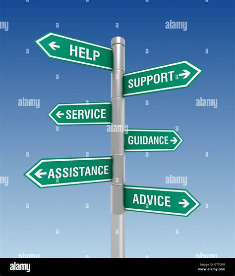 Help Support Signs Concept 3d Illustration Stock Photo Alamy