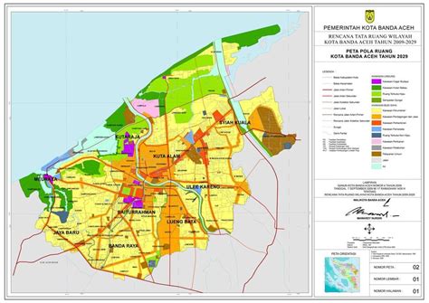 Peta Pola Ruang Kota Banda Aceh Tahun Katalog Peta Banda Aceh