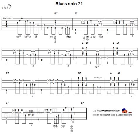 Blues Solo 21 Acoustic Flatpicking Guitar Tabs Songs Acoustic