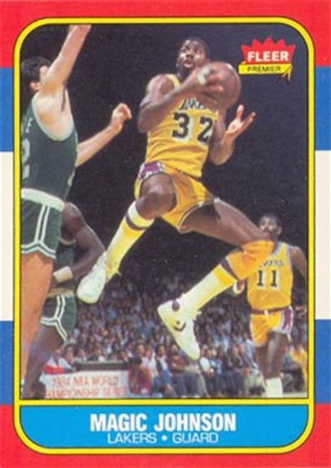 1986 Fleer Magic Johnson #53 Basketball Card Value Price Guide