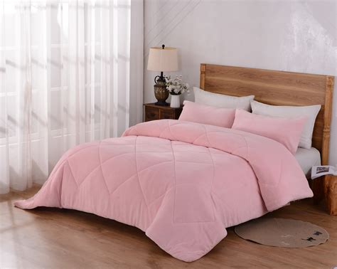 Mainstays Solid Plush Microfiber Pink 2 Piece Comforter Set Twin Twin Xl