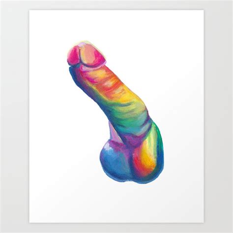 Rainbow Dick Art Print By Nikkieve Society6