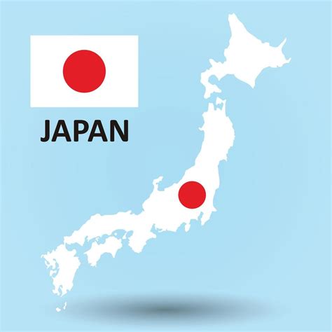 Mapa De Japón Y Fondo De Bandera 6059435 Vector En Vecteezy
