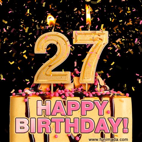 Happy 27th Birthday Cake  And Video With Sound Free Download