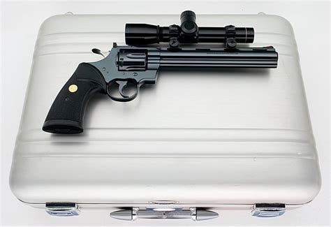 Colt Python Hunter Cased Set 357 Mag 8 Inch Revolver Wscope Mint Condition