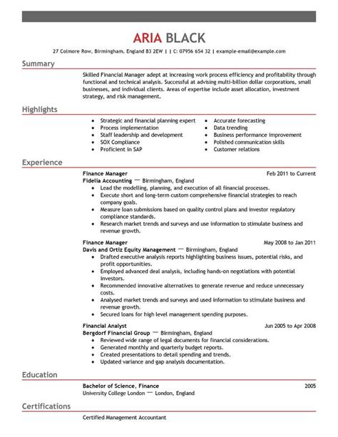 Therefore, you should start your finance manager job description off by saying something intriguing about the company. Best Finance Manager Resume Example | LiveCareer