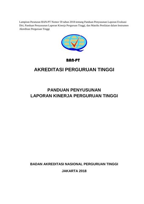 Pdf Akreditasi Perguruan Tinggipanduan Penyusunan Lkpt Apt 5