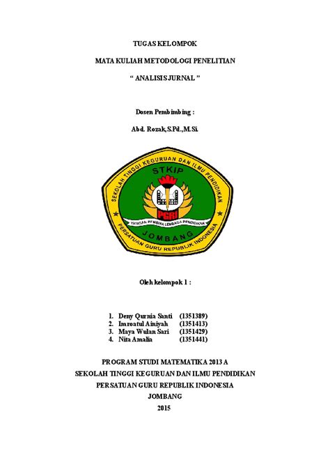 0 ratings0% found this document useful (0 votes). Contoh Cover Jurnal Yang Benar | RPP GURU
