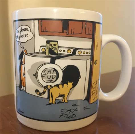 Vintage 1985 Gary Larson The Far Side Cat Fud Coffee Cup Mug Wo Box