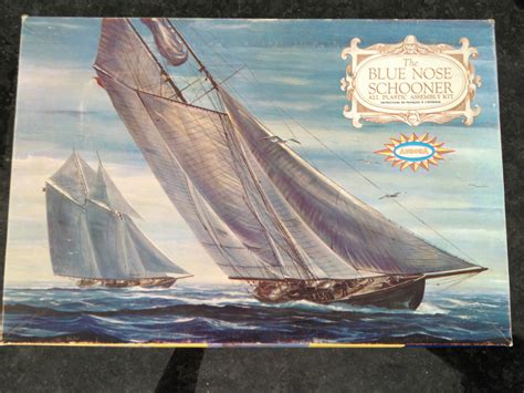 The Antique Picks Mint Blue Nose Schooner Boat Model Aurora Canada