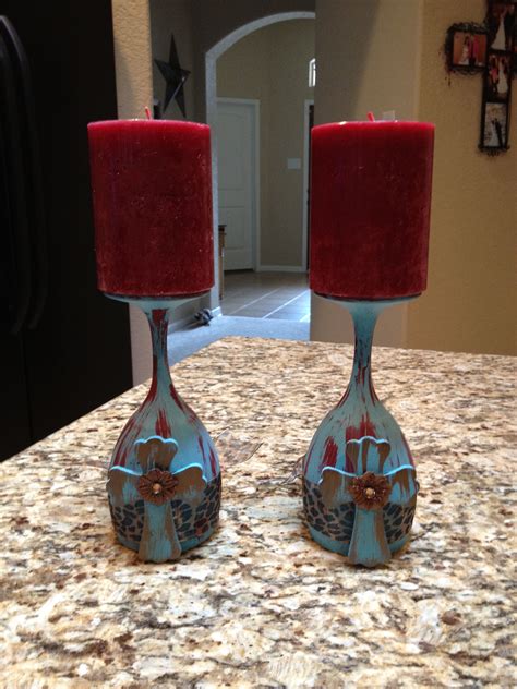 Wine Glass Candle Holders Image Only No Instructions Candle Holder