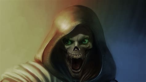 1920x1080 1920x1080 Artwork Digital Art Drawing Skull Grim Reaper