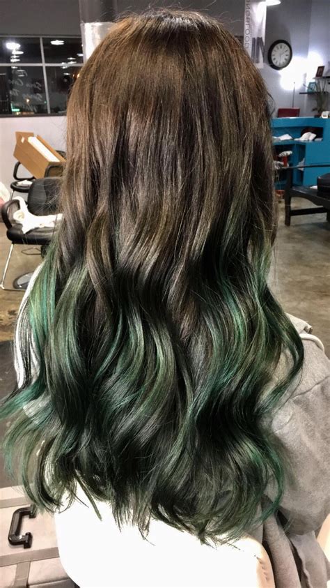 Green Tips On Brown Hair