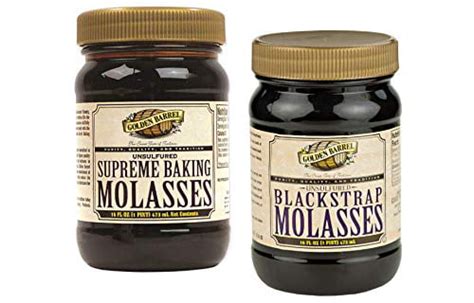 Golden Barrel Unsulfured Baking And Blackstrap Molasses Variety 2 Pack