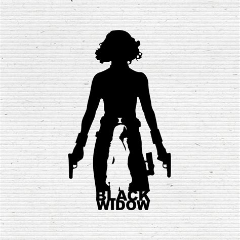 Black Widow Silhouette Natasha Romanoff Eps Png Svg Best Etsy