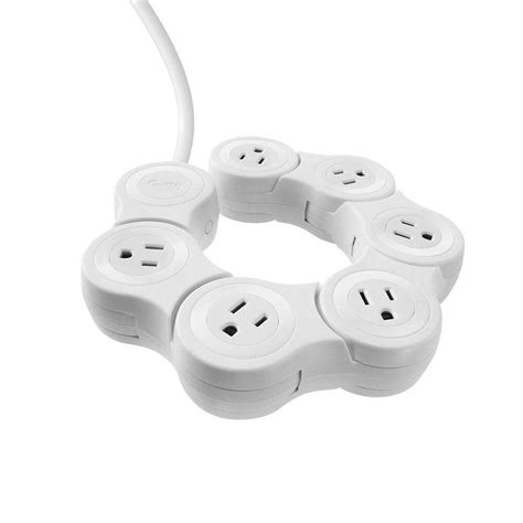 Quirky Pivot Power Pop Flexible Power Strip Ppvpp Wh01 The Home Depot