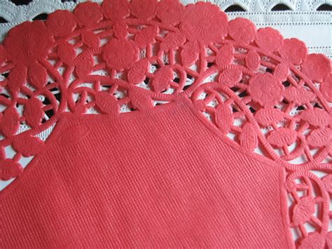 10 Inch Round Red Paper Lace Doilies Craft Cards