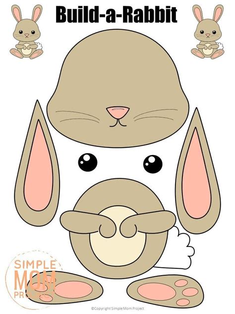 Free Printable Cut And Paste Rabbit Craft For Kids