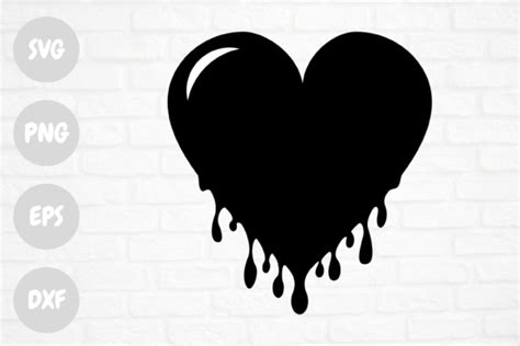 Dripping Heart Graphic By Cut It Out Design · Creative Fabrica