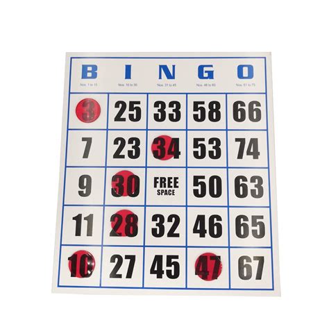 Buy Yuanhe Easy Read Jumbo Bingo Paper Game Cards 50 Bingo Cards In 5