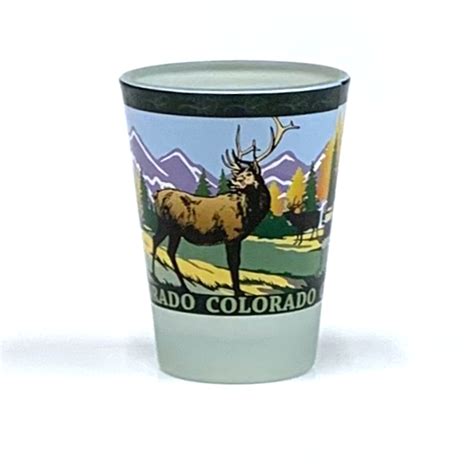 colorado frosted elk shot glass paykoc imports inc