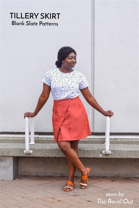Tillery Skirt Sewing Pattern From Blank Slate Patterns Sewn By The Ravel Out Wrap Skirt Sewing