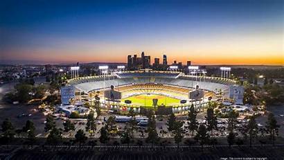 Stadium Dodger Dodgers Wallpapers Angeles Skyline Aerial