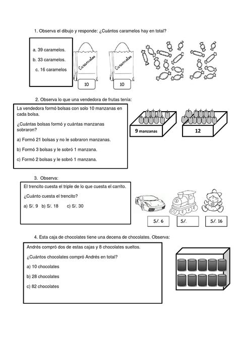 Fichas Para Imprimir Para Secundaria Ejercicios De Matematica Para Segundo Grado Material
