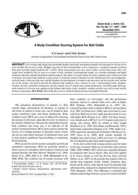This app assists the user in tallying body condition scores of cattle. (PDF) A Body Condition Scoring System for Bali Cattle