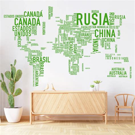 Ripley VINILO DECORATIVO STICKART PAÍSES DEL MUNDO MEDIANO