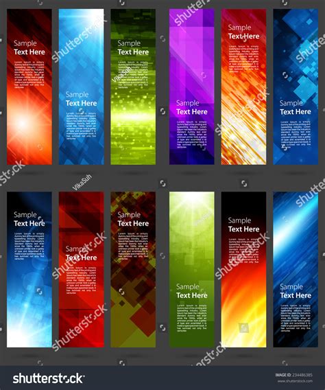 Business Banners Set For Website Abstract Modern Background Design