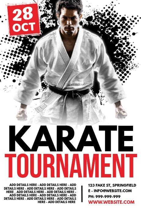 Karate Tournament Poster Karate Karate Tournaments Martial Arts Banner