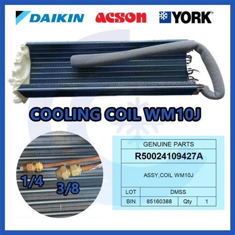 DAIKIN YORK ACSON Wall Mounted 1 0HP 1 5HP Indoor Coil Cooling Coil