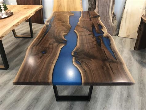 Everglade Live Edgewalnut Epoxy River Table 7 Pathway Tables