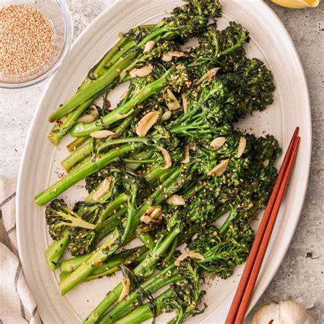 Sautéed Asian Broccolini Paleo Whole30 Vegan Less Than 15 Minutes