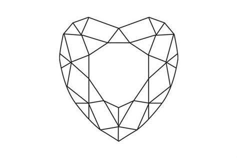 Heart Shaped Diamond Coloring Page Coloring Pages