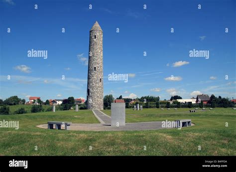 The Irish Round Tower At The Island Of Ireland Peace Park Mesen