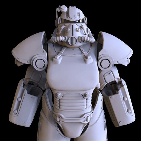 Fallout T 51b Wearable Power Armor 3d Stl And Papekura Model Etsy