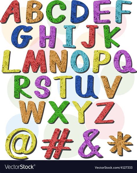 Colorful Big Letters Of The Alphabet Royalty Free Vector
