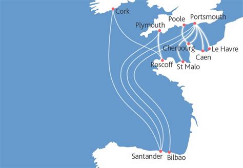 Brittany Ferries Route Map Ferry Routes To France Brittany Ferries