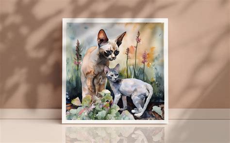 Mother Devon Rex Cat Background By Chippoadesign Thehungryjpeg