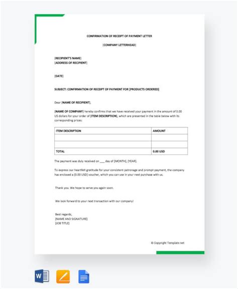 Free 8 Sample Payment Received Receipt Letter Templates In Pdf Ms