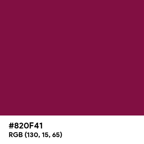 Reddish Purple Color Hex Code Is 820f41