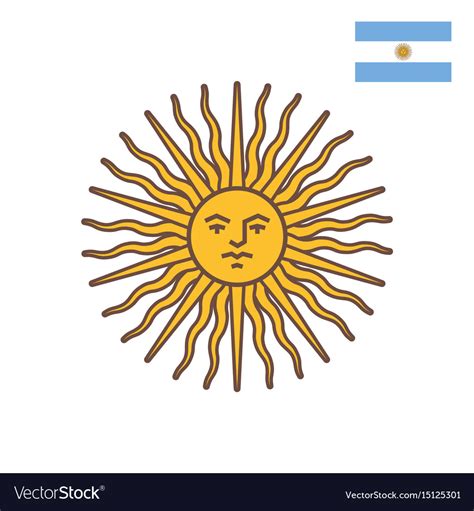 Symbol Of Argentina Sun Of May Royalty Free Vector Image