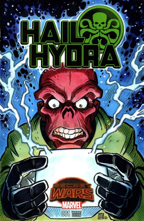 Hail Hydra Red Skull Sketch Cover In Tim Shinns Tim Shinn Sketch