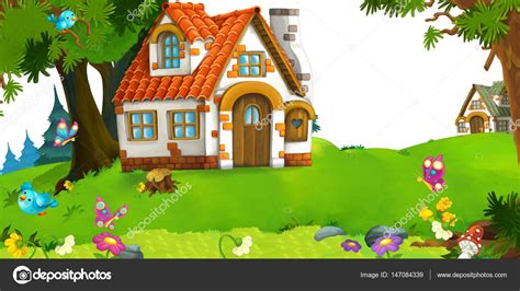 Cartoon scene of traditional houses — Stock Photo © agaes8080 #147084339