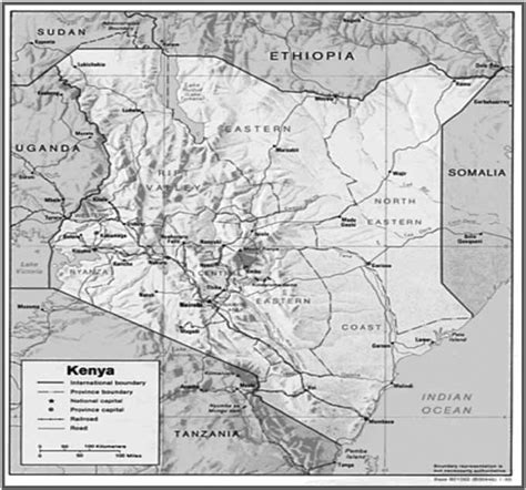 Map Of Kenya Showing The Location Of Bondo A And Mwingi B