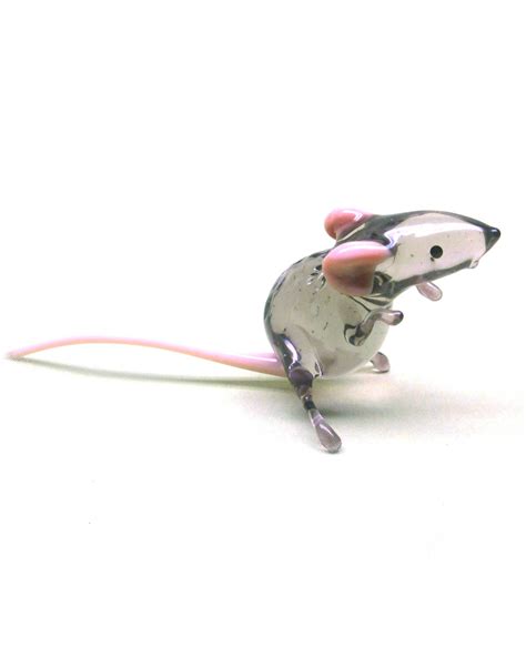 Glass Mouse Figurine By Glass Symphony Murano Glass Miniature