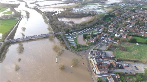 Aerial Pictures Show True Extent Of Flooding In Gunthorpe After Storm