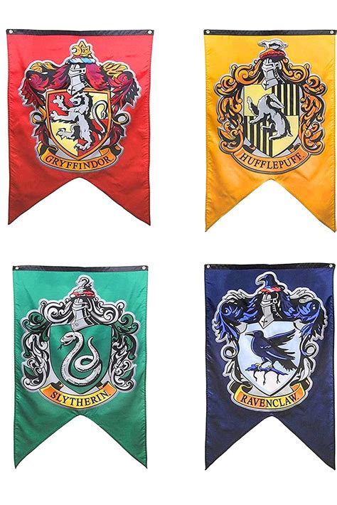 Harry Potter Complete Hogwarts House Wall Banners Ultra Premium Double